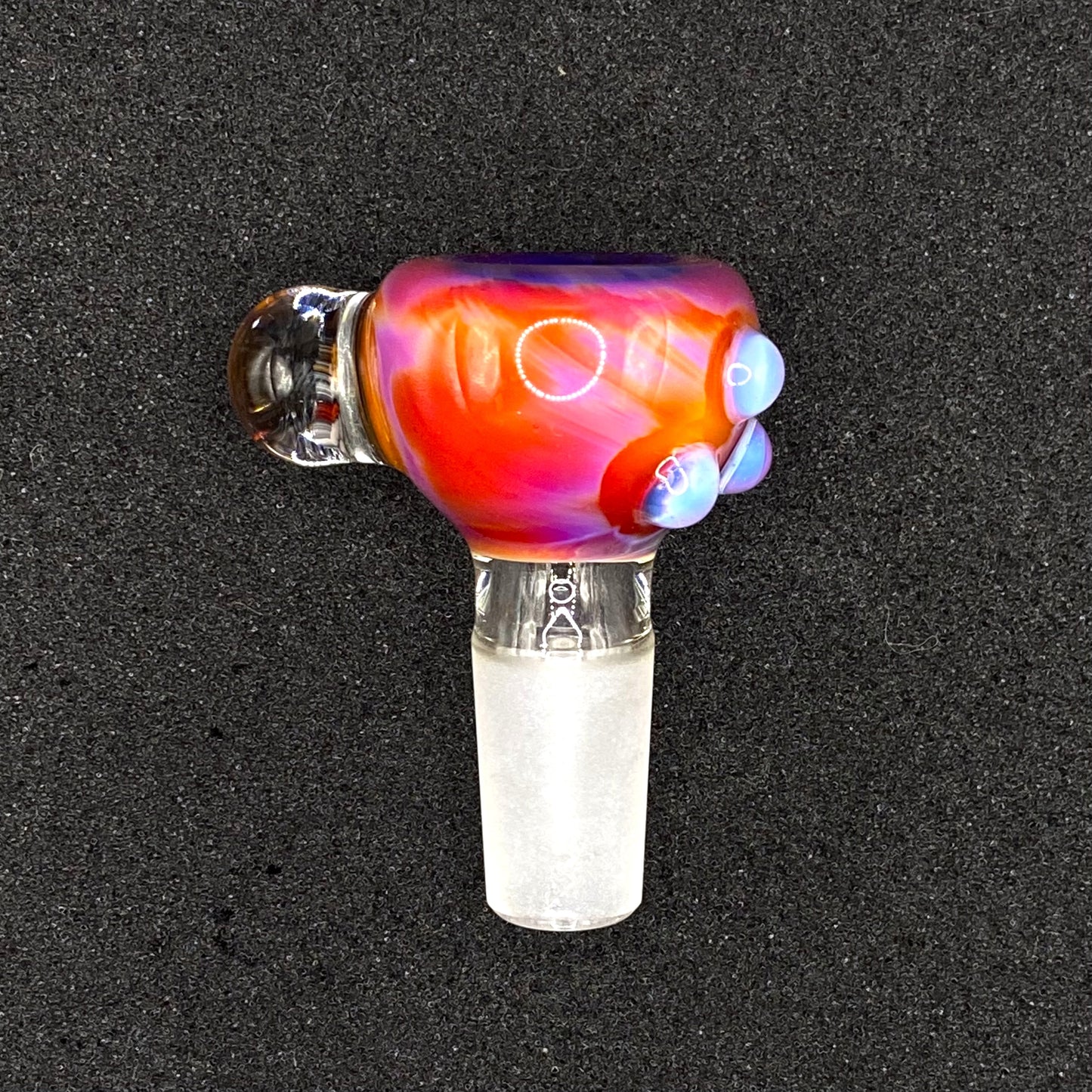 Keys Glass - 14mm Single Hole Glass Bowl Slide - NSFW