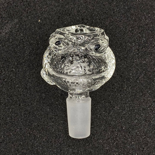 420 Glass - 14mm Single Hole Clear Ninja Turtle Glass Bowl Slide