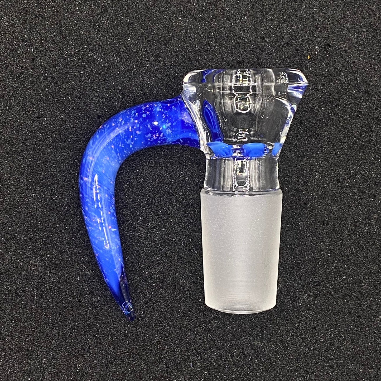 18mm 4-Hole Glass Bowl Slide with Crushed Opal Handle – CW Glass Art