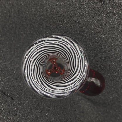 Brian Sheridan - 18mm 3-Hole Glass Bowl Slide - Jail House / Pomegranate