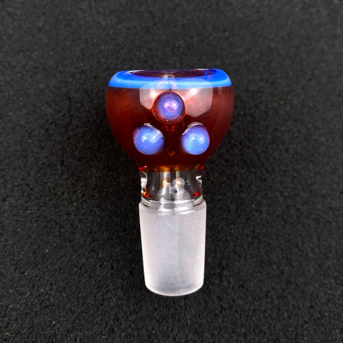 18mm Single Hole Bowl Slide by Keys Glass - Aqua Teen Hunger Force Frylock