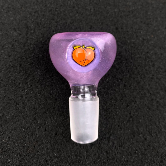 14mm Single Hole Bowl Slide by Keys Glass – Peach Bottom