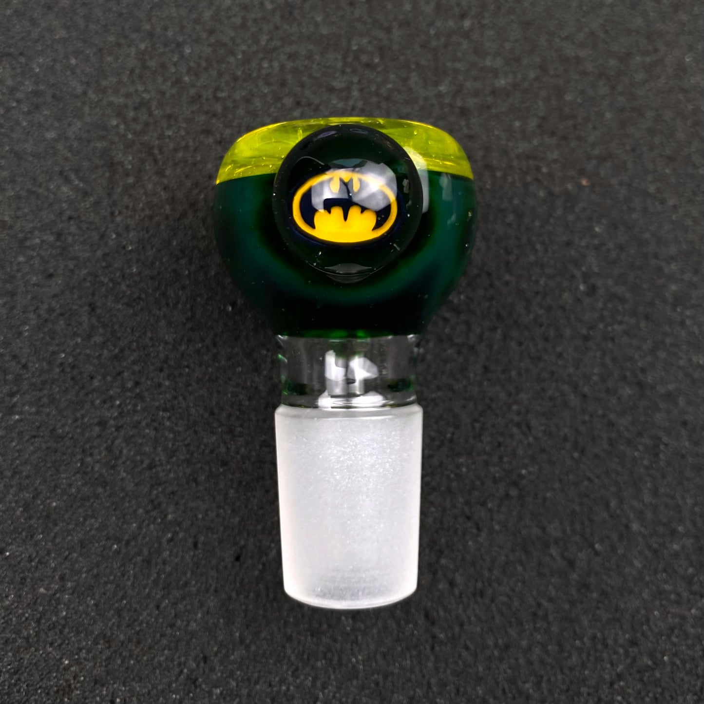 18mm Single Hole Bowl Slide by Keys Glass - Batman Bat Signal
