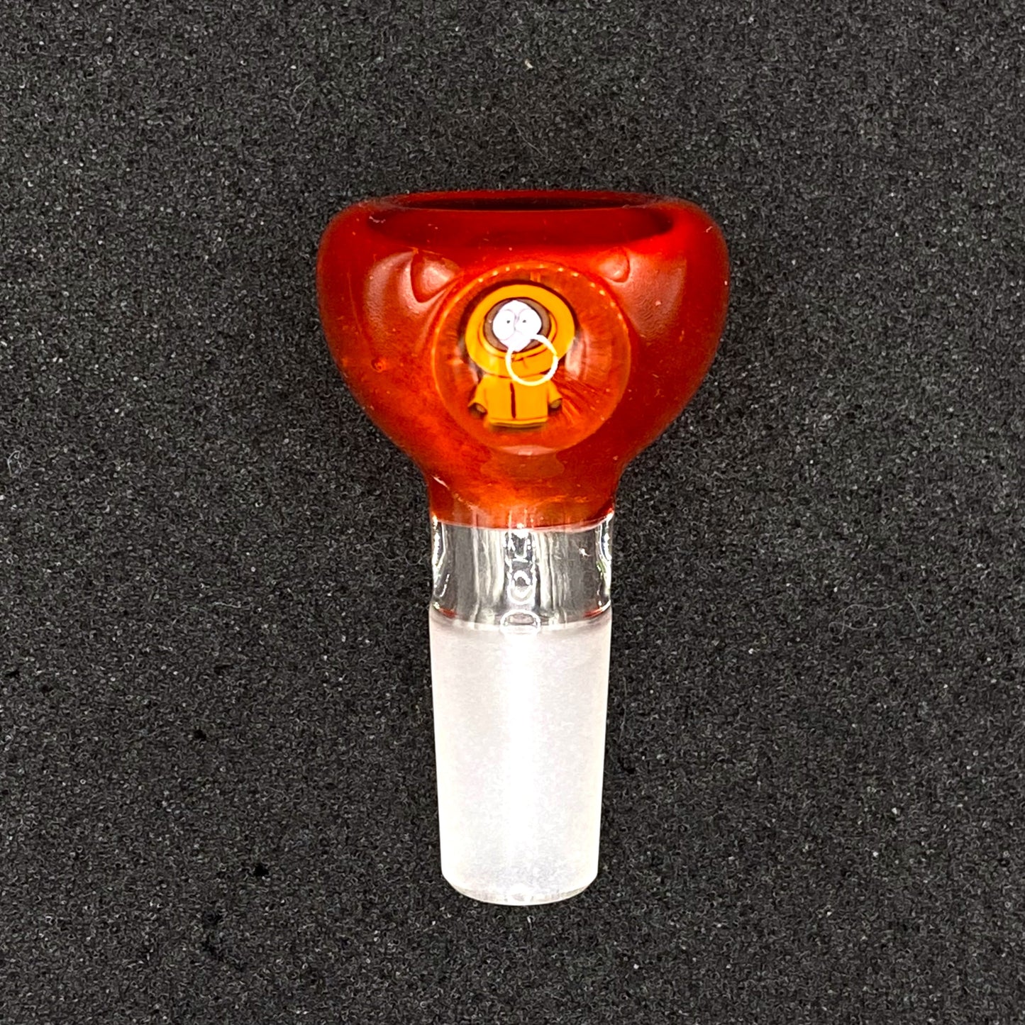 Keys Glass - 14mm Single Hole Glass Bowl Slide - South Park Kenny McCormick