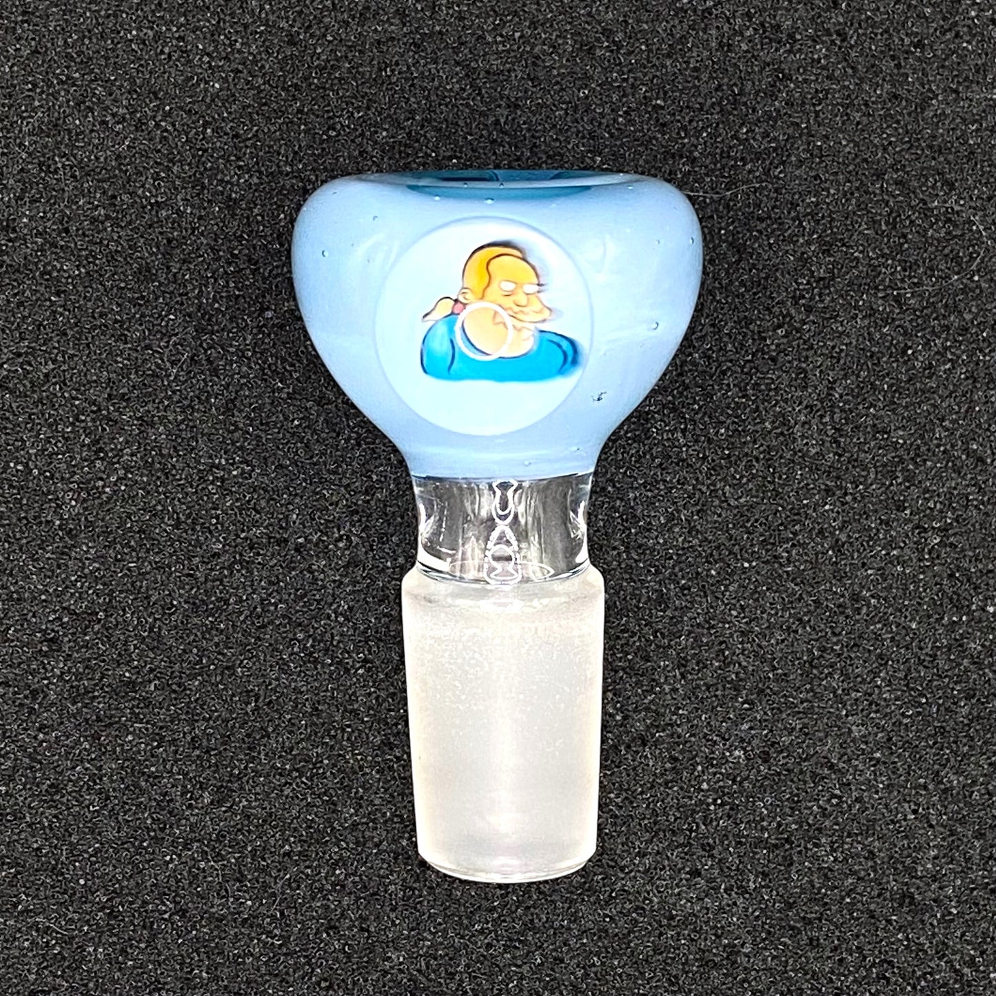 Keys Glass - 14mm Single Hole Glass Bowl Slide - The Simpsons Comic Book Guy