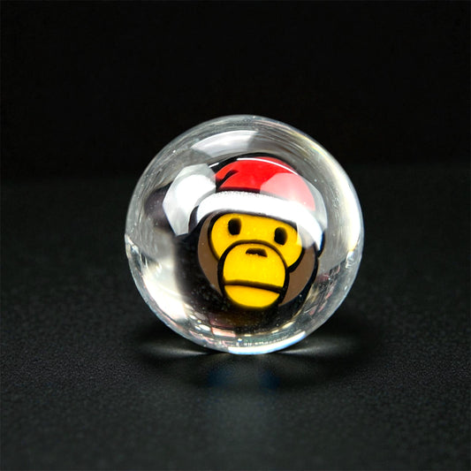 Steven H Glass – Santa Monkey Millie Valve Marble (12–13mm)