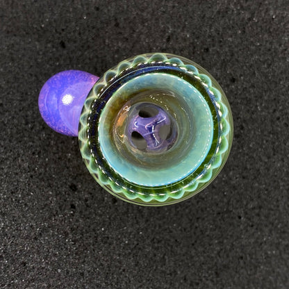 Brian Sheridan - 14mm 3-Hole Glass Bowl Slide - IO Star / Purple Lilac