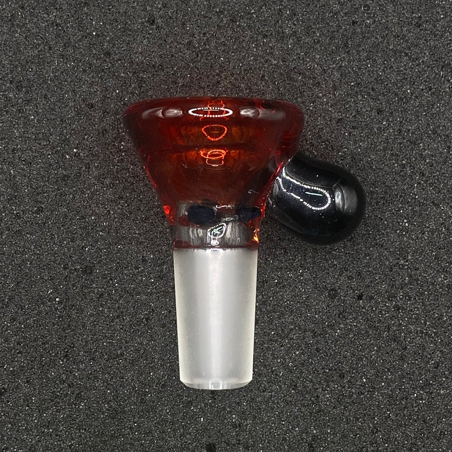 Brian Sheridan - 14mm 3-Hole Glass Bowl Slide -  Pomegranate / Galaxy