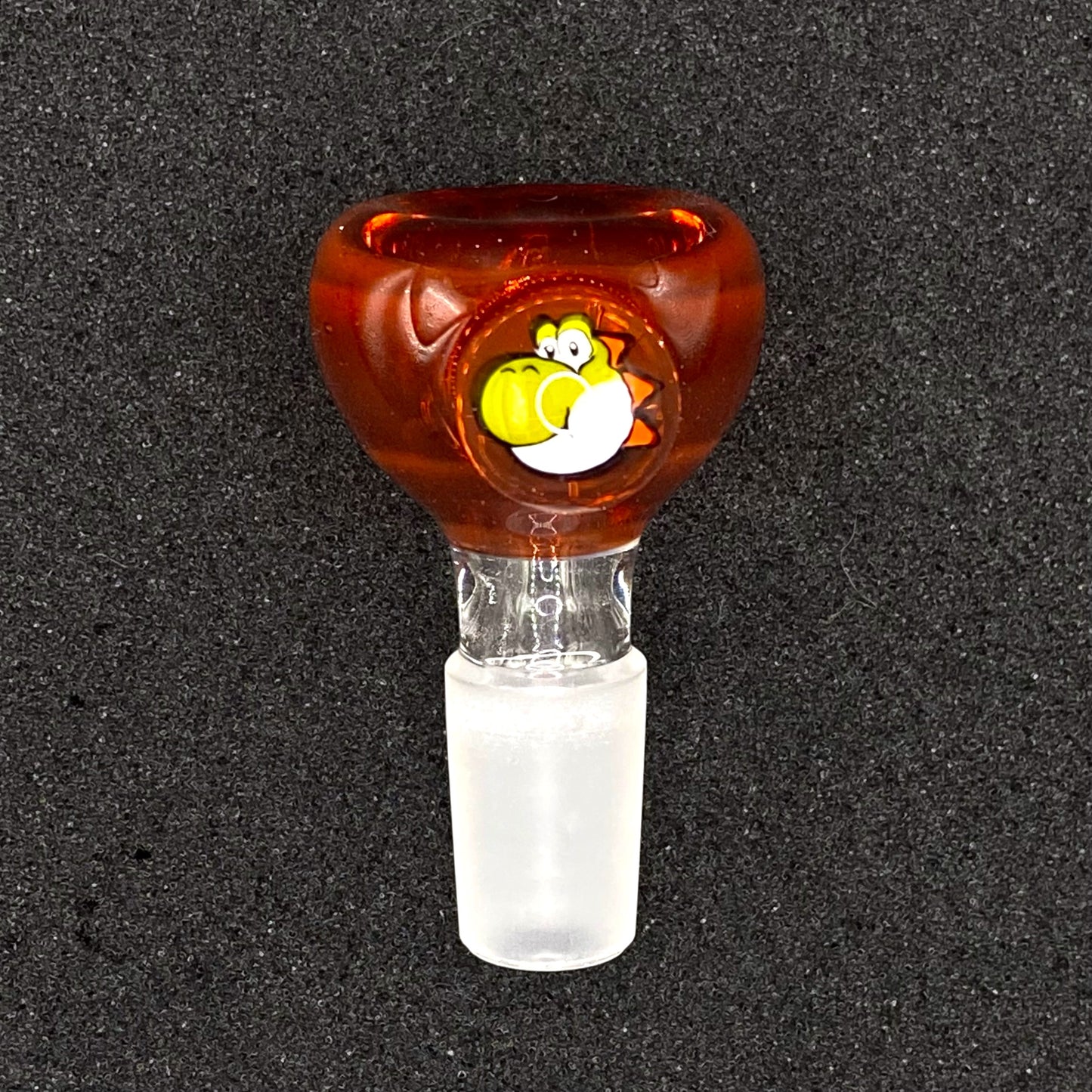 Keys Glass - 14mm Single Hole Glass Bowl Slide - Super Mario Yoshi