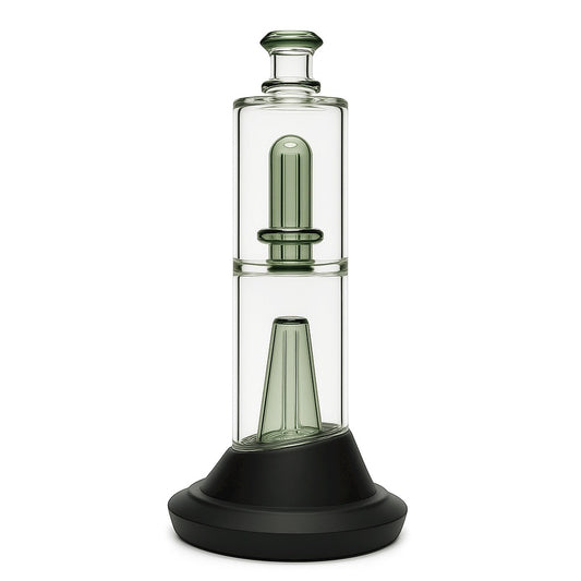 Smoke Grey Double Perc Wet Top Attachment for Puffco Peak