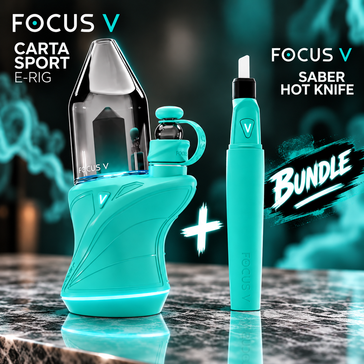 Focus V Carta Sport E-Rig + Saber Hot Knife Bundle – Teal