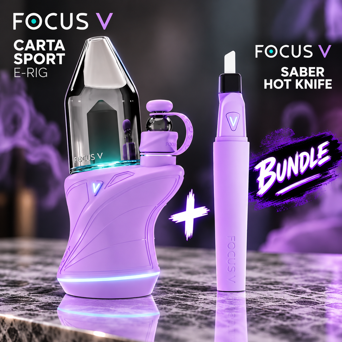 Focus V Carta Sport E-Rig + Saber Hot Knife Bundle – Lilac