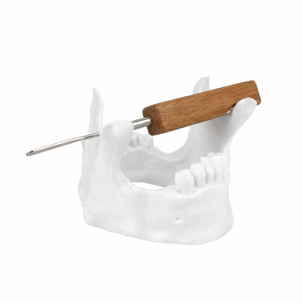 Skull Jaw Dab Tool Holder + Premium Wood Dab Tool Bundle