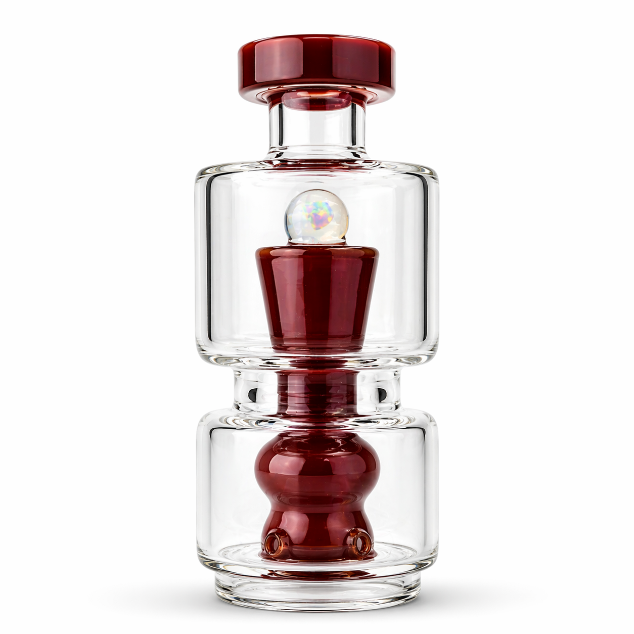 Red CFL Opal Mushroom Wet Top Attachment for Puffco Peak