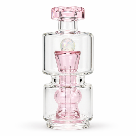 Pink CFL Opal Mushroom Wet Top Attachment for Puffco Peak