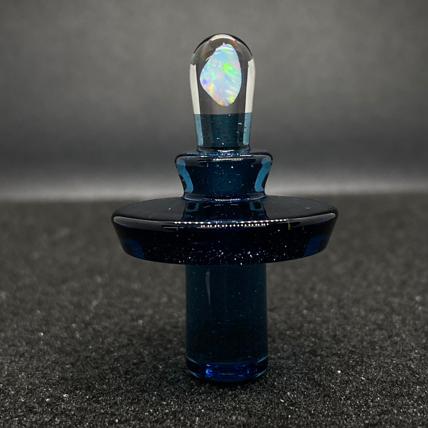 Fortunate Glass - Blue Stardust Opal Control Tower Plug Cap