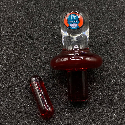 Keys Glass - Captain America Pomegranate Control Tower Plug Cap Set