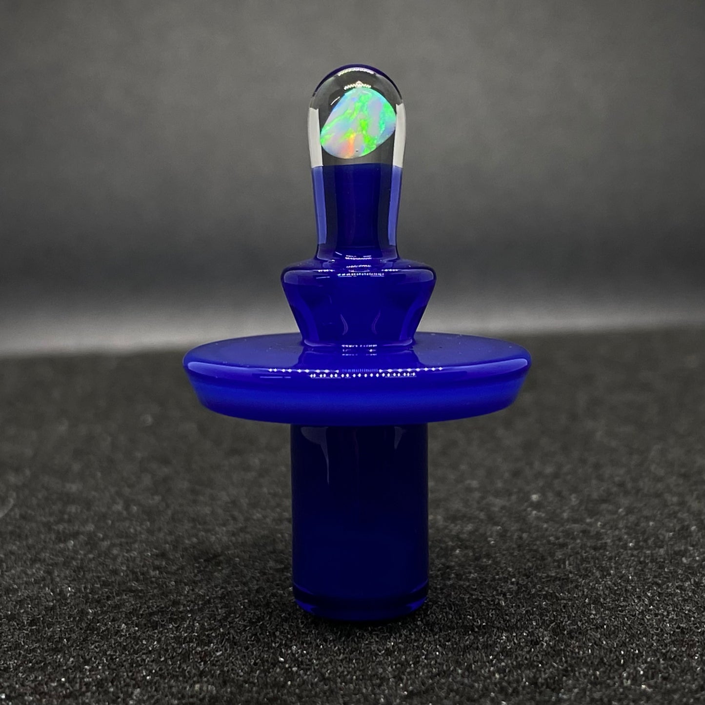 Fortunate Glass - Trillion Blue Opal Control Tower Plug Cap