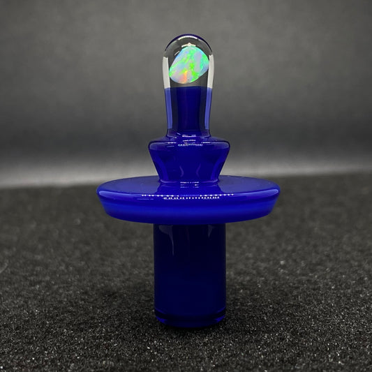 Fortunate Glass - Trillion Blue Opal Control Tower Plug Cap