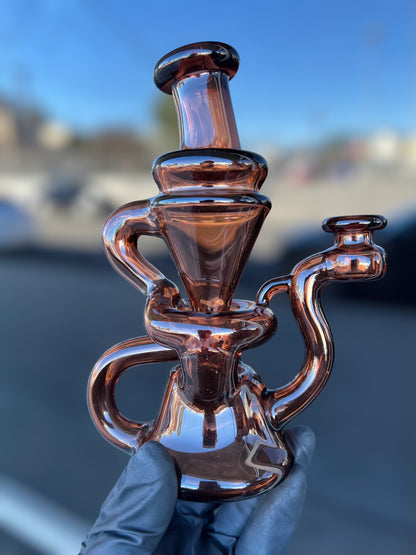 Amber Single Saddle Recycler by Hunter S Glass