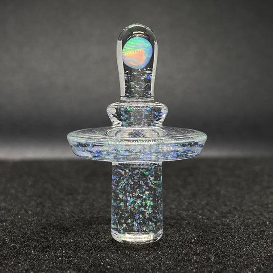 Fortunate Glass - Clear Crushed Opal Control Tower Plug Cap