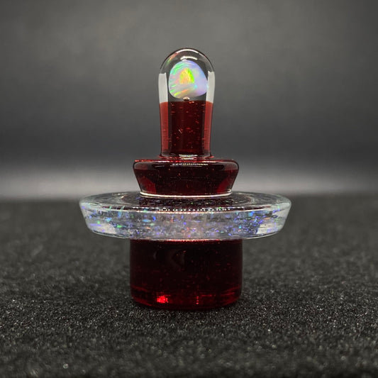 Fortunate Glass - Pomegranate Crushed Opal Slurper/Blender Plug Cap