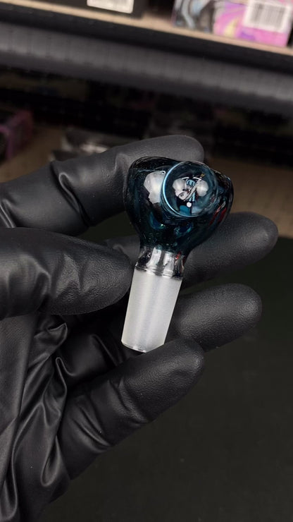 14mm Single Hole Bowl Slide by Keys Glass – NSFW