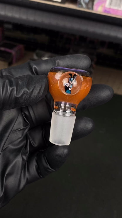 18mm Single Hole Bowl Slide by Keys Glass - NSFW