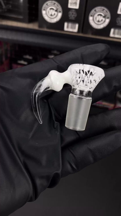 18mm Scribble Tech 4-Hole Glass Bowl Slide – CW Glass Art