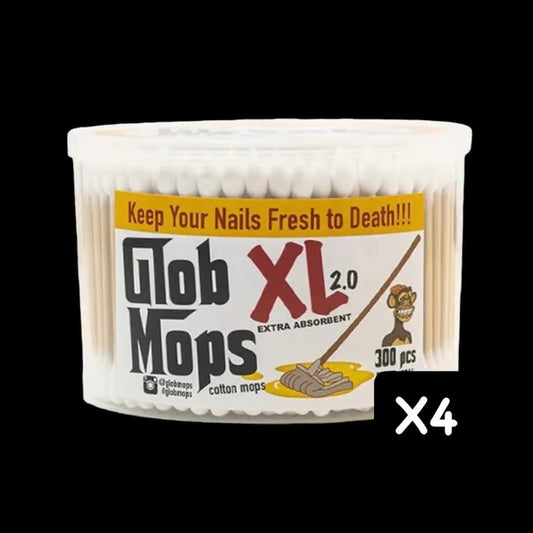 Glob Mops XL 2.0 Extra Absorbent Cotton Swabs 300ct – 4 Pack (1200 Total)