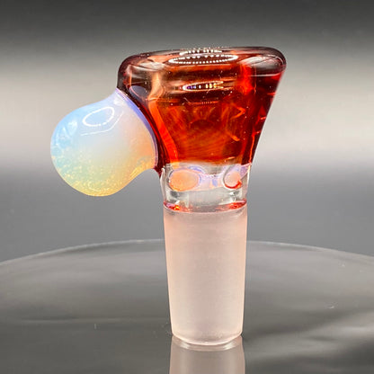 Brian Sheridan - 14mm 3-Hole Glass Bowl Slide - Pomegranate