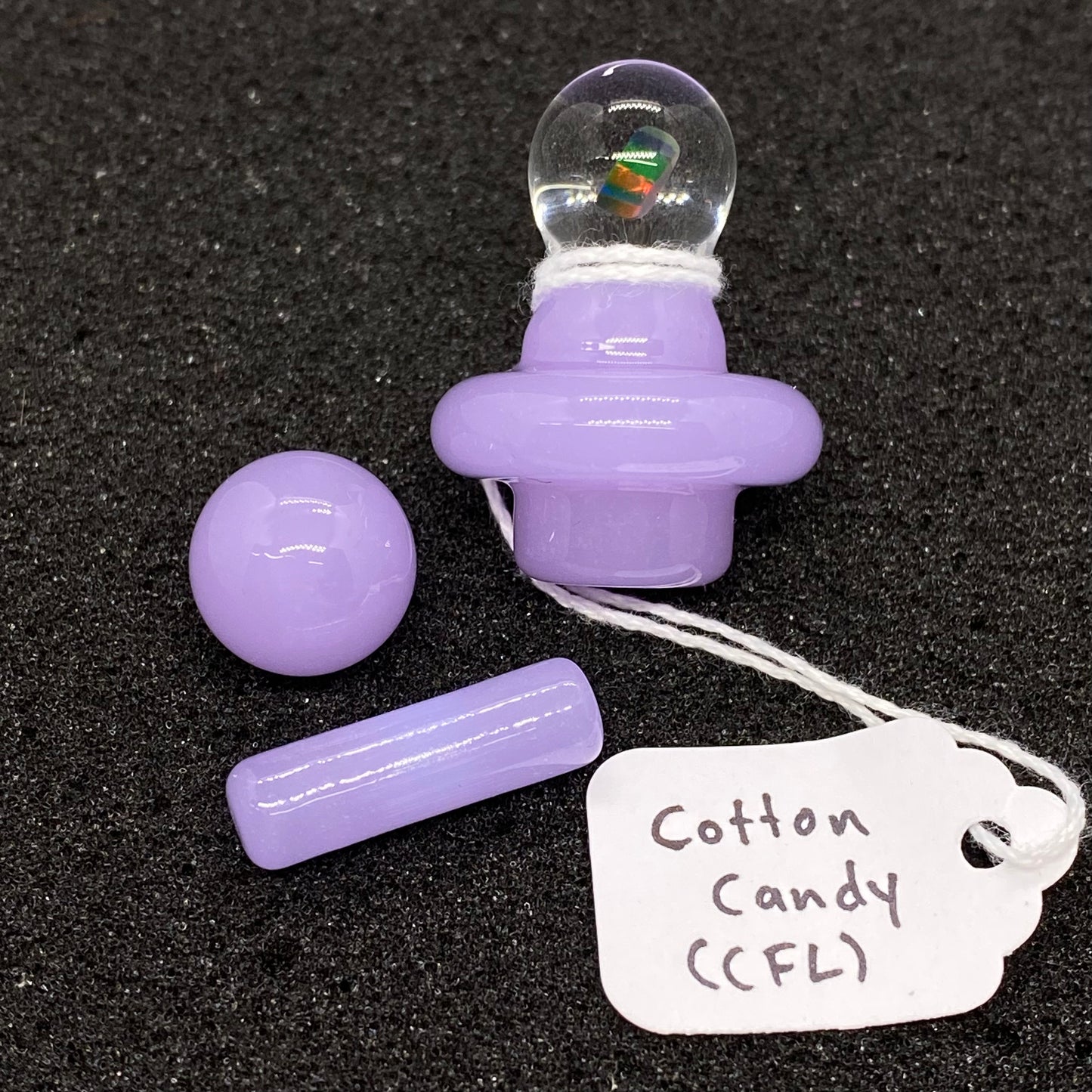 CPB Glass - Cotton Candy CFL Slurper/Blender Plug Cap Set