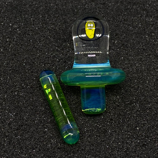 Keys Glass - Pickle Rick Argent Green Control Tower Plug Cap Set