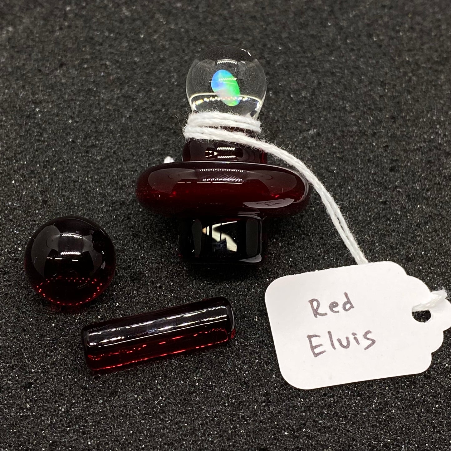 CPB Glass - Red Elvis Slurper/Blender Plug Cap Set