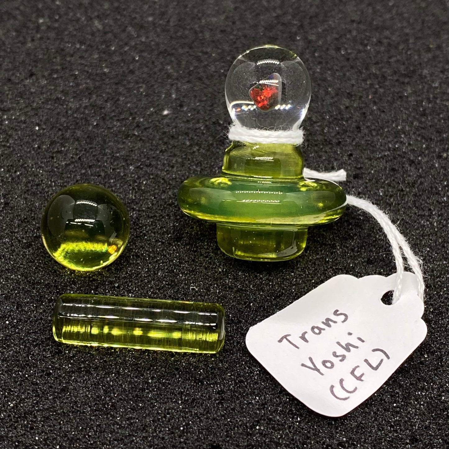 CPB Glass - Trans Yoshi CFL Slurper/Blender Plug Cap Set
