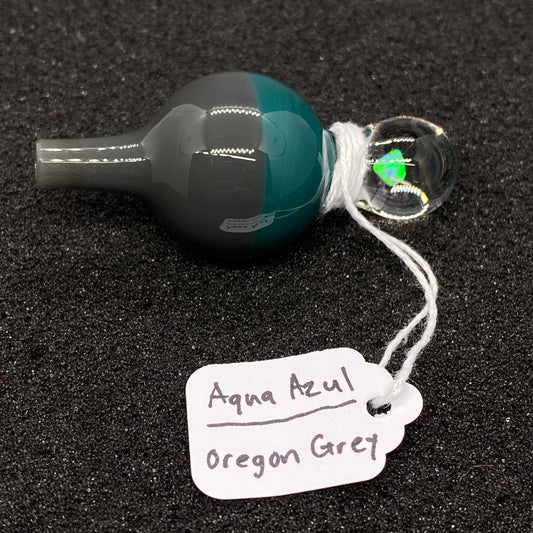 CPB Glass - Agua Azul/Oregon Grey Dual Color Bubble Cap (25mm)